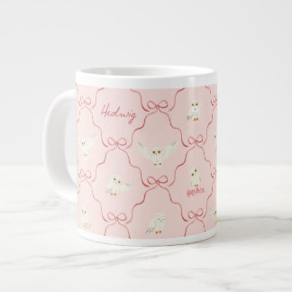 Hedwig Pink Ribbon Pattern ジャンボコーヒーマグカップ