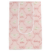 Hedwig Pink Ribbon Pattern ミディアムペーパーバッグ (裏面)