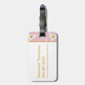 Hedwig Pink Solstice Pattern ラゲッジタグ (裏面縦)