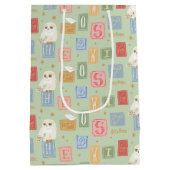 Hedwig Post Letter Block Pattern ミディアムペーパーバッグ (裏面)