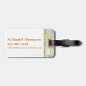 Hedwig Post Letter Block Pattern ラゲッジタグ (裏面横)