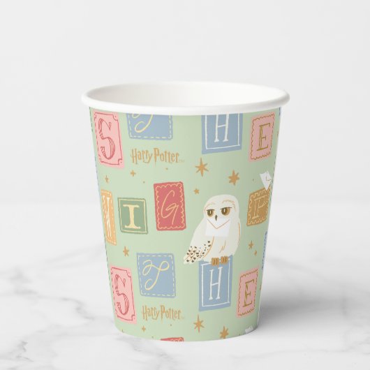 Hedwig Post Letter Block Pattern 紙コップ (裏面)