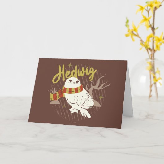 Hedwig Whimsical Forest Drawing カード (黄色い花)