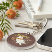 Hedwig Whimsical Forest Drawing キーホルダー (正面右)