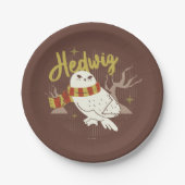 Hedwig Whimsical Forest Drawing ペーパープレート (正面)