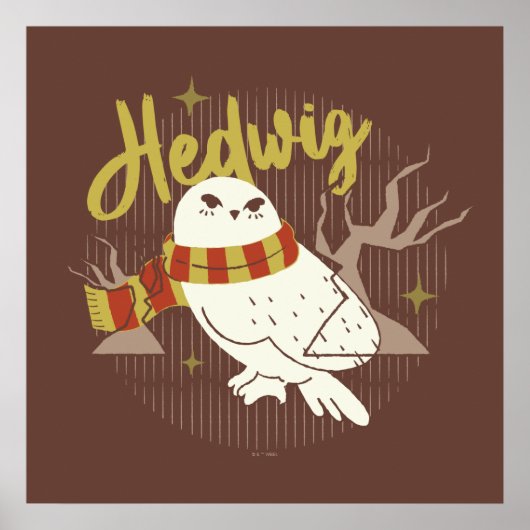 Hedwig Whimsical Forest Drawing ポスター (正面)