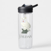Hedwig With Letter Whimsical Drawing ウォーターボトル (左面)
