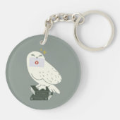 Hedwig With Letter Whimsical Drawing キーホルダー (裏面)