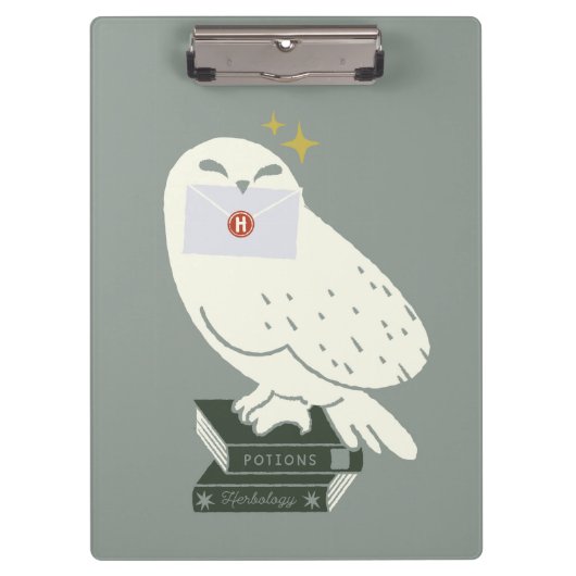 Hedwig With Letter Whimsical Drawing クリップボード (正面)