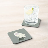 Hedwig With Letter Whimsical Drawing コースター (右側)