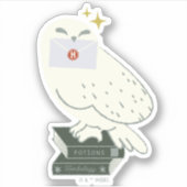 Hedwig With Letter Whimsical Drawing シール (正面)