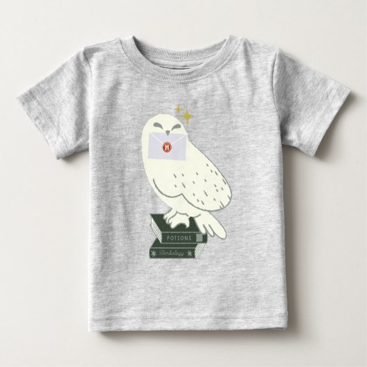 Hedwig With Letter Whimsical Drawing ベビーTシャツ (正面)