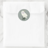 Hedwig With Letter Whimsical Drawing ラウンドシール (バッグ)