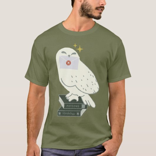 Hedwig With Letter Whimsical Drawing Tシャツ (正面)