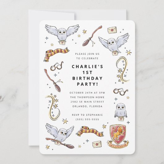 Hedwig Wizard Birthday Magic 招待状 (正面)