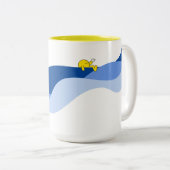 HEDXサミット2021 Mug – ブルーウェーブ ツートーンマグカップ (正面右)