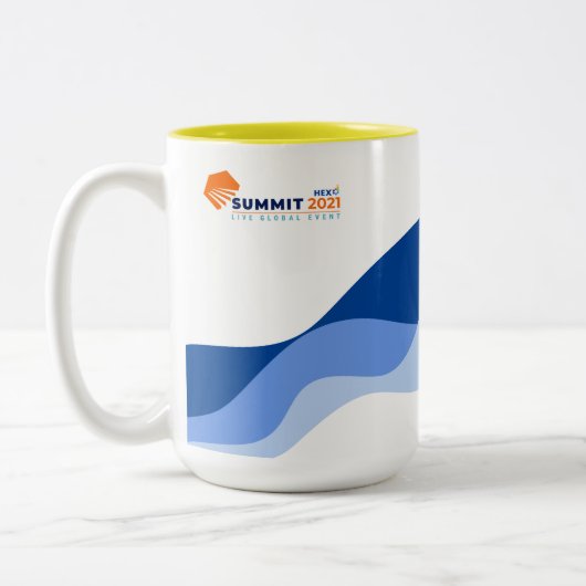 HEDXサミット2021 Mug – ブルーウェーブ ツートーンマグカップ (左)