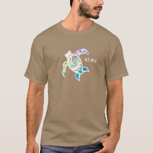 He'e Nalu (上り波)の前部カメ Tシャツ