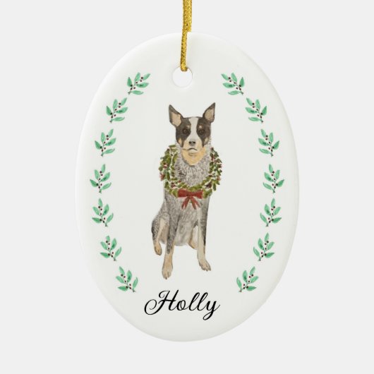 Heeler Christmas Ornament セラミックオーナメント (正面)