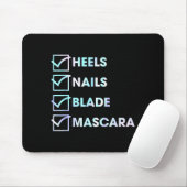 Heels Nails Blade Maa Funny Design  マウスパッド (マウス)