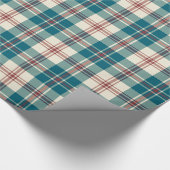 Heffalump海軍赤いベージュ格子縞の包装紙 ラッピングペーパー (角)