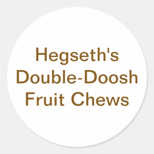 Hegseth's Fruit-Doosh Hankamer Artjunkhaus Yummy! ラウンドシール (正面)