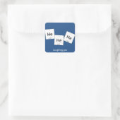 Heheheヘリウム笑いガス要素Punステッカー スクエアシール (バッグ)