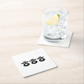 HEHEHE ㅎㅎㅎ韓国語 スクエアペーパーコースター (インサイチュ)