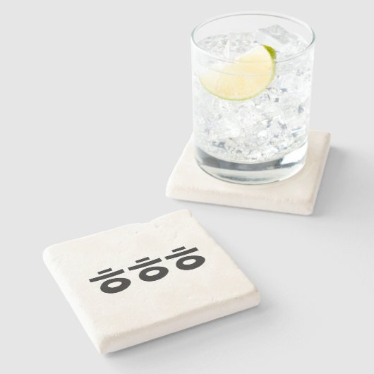 HEHEHE ㅎㅎㅎ韓国語 ストーンコースター (横)