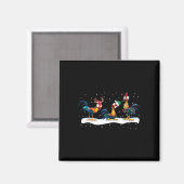 Hei Hei ニワトリ クリスマス - ユニ マグネット (正面/裏面)