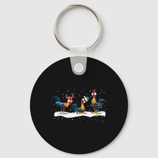Hei Hei Chicken Christmas – ユニ キーホルダー (正面)