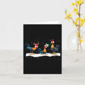 Hei Hei Chicken Christmas - Uni  カード (黄色い花)