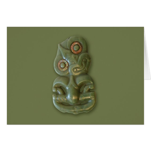 Hei-Tikiマオリのカード (正面横)