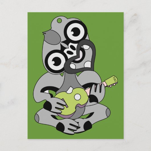 Hei Tiki Ukulele Aotearoaはがき ポストカード (正面)