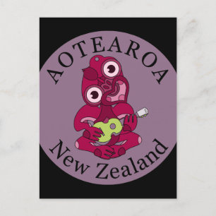 Hei Tiki Ukulele Aotearoaはがき ポストカード