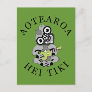 Hei Tiki Ukulele Aotearoaはがき ポストカード