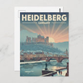 Heidelberg Castle Germany Winter Travel ポストカード (正面/裏面)
