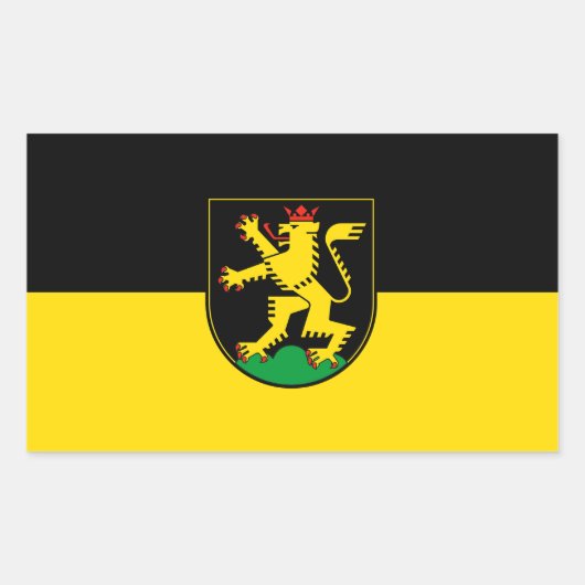 Heidelberg city flag germany symbol 長方形シール (正面)