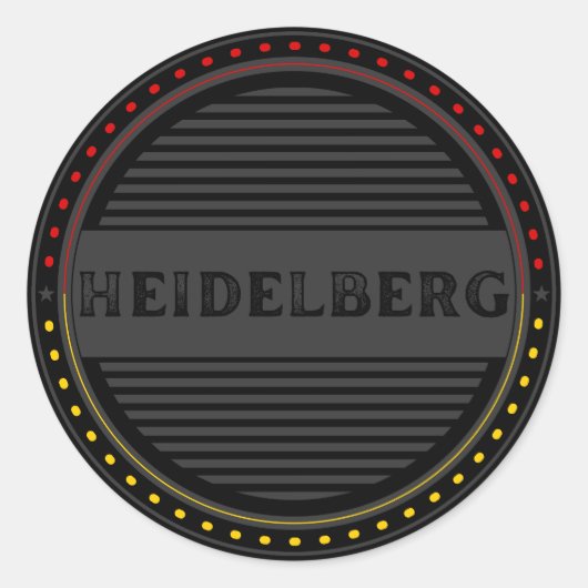 Heidelberg City Pride Emblem – German Identity ラウンドシール (正面)