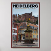 Heidelberg - Statue and Castle ポスター (正面)