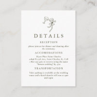 HEIDIオリーブグリーン結婚のエンクロージャカード