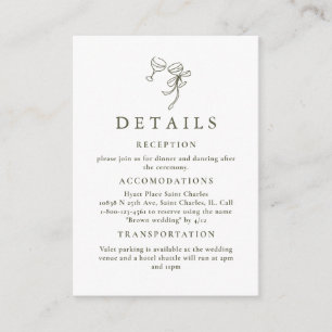 HEIDIオリーブグリーン結婚のエンクロージャカード エンクロージャーカード