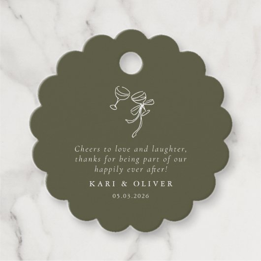 HEIDIオリーブグリーン結婚ズ フェイバータグ (正面)