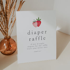 HEIDIピンクベリー甘い赤ちゃんシャワーおむつラッフル 台座サイン