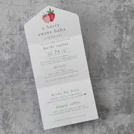 HEIDIベリースイートガールおむつラッフルベビーシャワー オールインワン招待状