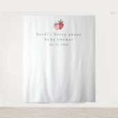 HEIDIベリースイートストロベリーベビーシャワー背景 タペストリー (正面)