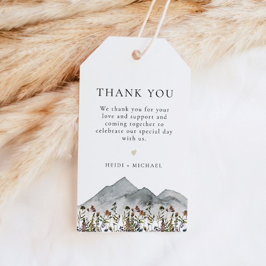 HEIDIボイホウォーターカラーワイルドフラワーマウンテンの好意 ギフトタグ