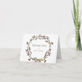 HEIDIボヘミアンミュート音水色ワイルドフラワー サンキューカード (正面)