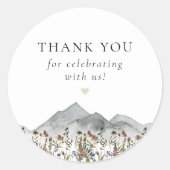 HEIDIボヘミアンワイルドフラワーマウンテンありがとう ラウンドシール (正面)