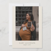 HEIDIボホウォーターカラーマウンテンワイルドフラワーベビー 招待状 (裏面)